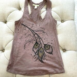 Love by Design medium feather design racer tank
